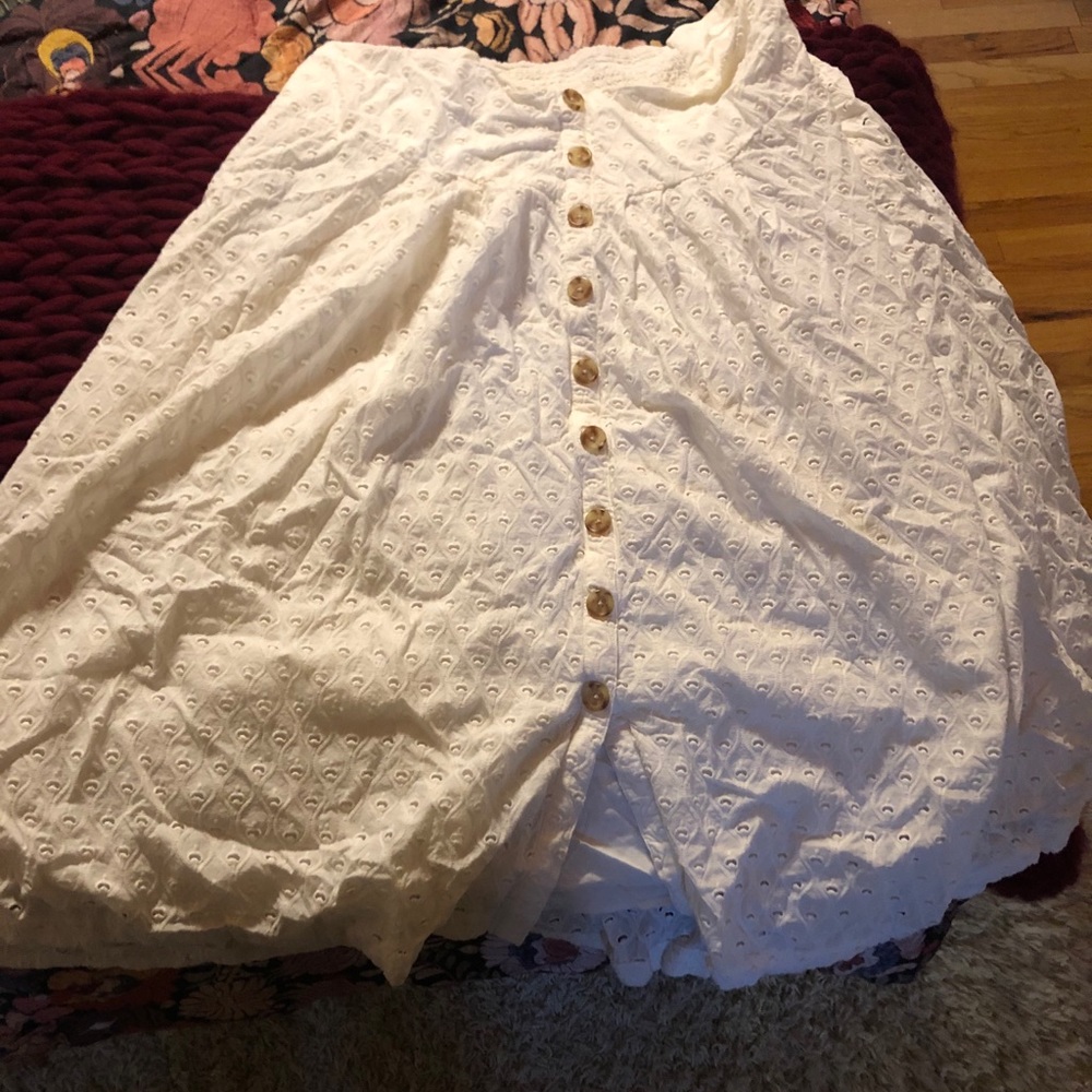 Plus size eyelet skirt